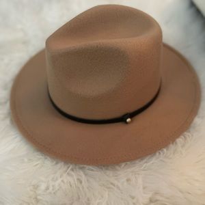 Structured Fedora Hat - Camel